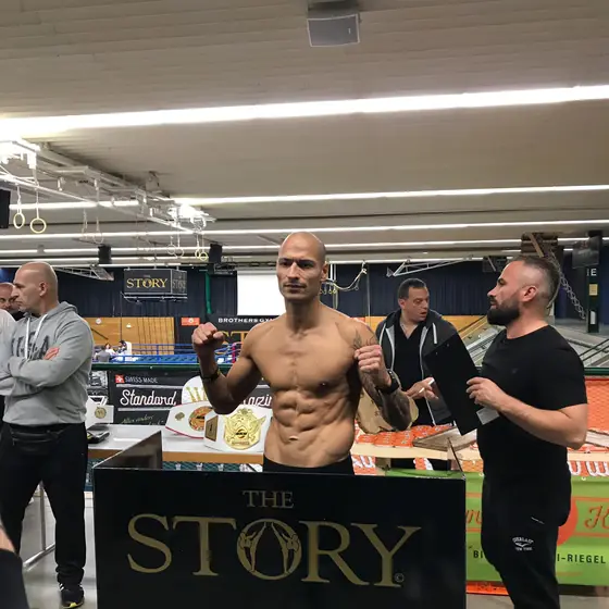 Weigh-in vor dem Kampf