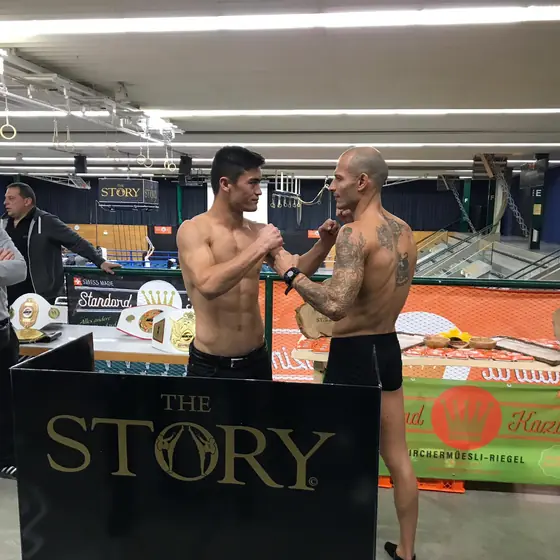 Face-off nach dem Weigh-in