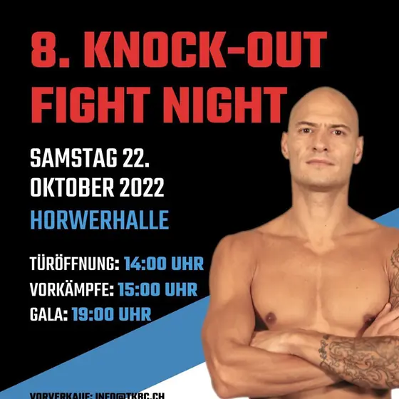 Plakat der 8. Knock-out Fight Night vom 22. Oktober 2022