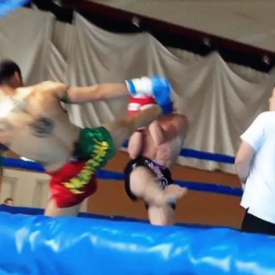 André Ranzenberger führt einen High Kick zum Kopf aus